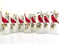 Load image into Gallery viewer, Gay Fad Mid-Century Cardinal and Pine Sprig 10-Piece Cocktail Bar Set
