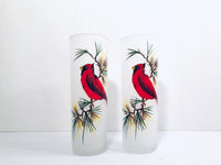 Load image into Gallery viewer, Gay Fad Mid-Century Cardinal and Pine Sprig Tall Collins Glasses (Set of 2)
