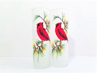 Load image into Gallery viewer, Gay Fad Mid-Century Cardinal and Pine Sprig Tall Collins Glasses (Set of 2)

