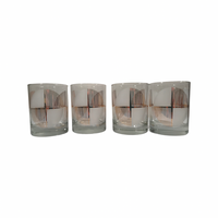 Load image into Gallery viewer, Georges Briard Signed Geometric Starburst Double Old Fashion Glasses (Set of 4)
