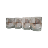 Load image into Gallery viewer, Georges Briard Signed Geometric Starburst Double Old Fashion Glasses (Set of 4)
