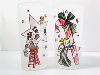 Load image into Gallery viewer, Federal Glass Gay Fad Design Angels Preparing for Christmas (Set of 8)
