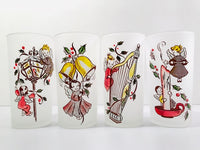 Load image into Gallery viewer, Federal Glass Gay Fad Design Angels Preparing for Christmas (Set of 8)
