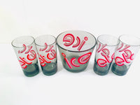Load image into Gallery viewer, Federal Glass Retro Pop Art 5-Piece Bar Set
