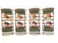 Load image into Gallery viewer, Vintage Fly Fishing Lure Highball Glasses (Set of 4)
