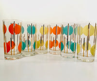 Load image into Gallery viewer, Fred Press Signed Panton Style Atomic Dots Highball Glasses (Set of 6)
