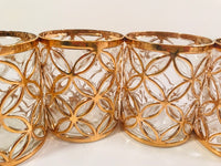 Load image into Gallery viewer, Imperial Glass Mid-Century Sortijas De Oro Double Old Fashion Glasses (Set of 4)
