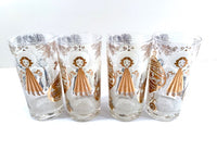 Load image into Gallery viewer, Mid-Century Christmas Angels Highball Glasses (Set of 4)
