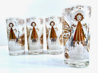 Load image into Gallery viewer, Mid-Century Christmas Angels Highball Glasses (Set of 4)
