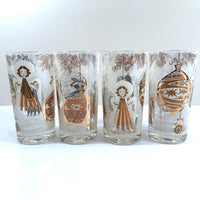 Load image into Gallery viewer, Mid-Century Christmas Angels Highball Glasses (Set of 4)
