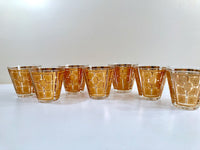 Load image into Gallery viewer, Culver Signed Mid-Century Gold Encrusted Glasses (Set of 6)
