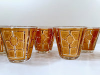 Load image into Gallery viewer, Culver Signed Mid-Century Gold Encrusted Glasses (Set of 6)
