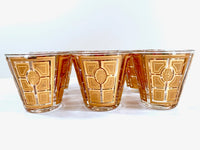 Load image into Gallery viewer, Culver Signed Mid-Century Gold Encrusted Glasses (Set of 6)
