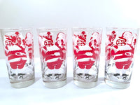 Load image into Gallery viewer, Mid-Century Santa Highball Glasses (Set of 4)
