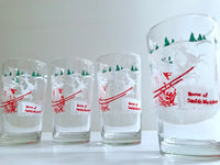 Load image into Gallery viewer, Libbey Mid-Century Santa &amp; Reindeer At The North Pole Glasses (Set of 4)
