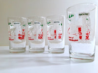 Load image into Gallery viewer, Libbey Mid-Century Santa &amp; Reindeer At The North Pole Glasses (Set of 4)
