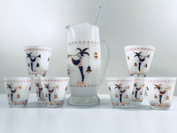 Load image into Gallery viewer, Gay Fad 1950&#39;s Court Jester 10-Piece Cocktail Bar Set
