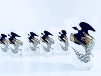 Load image into Gallery viewer, Gay Fad Glass Mid-Century Mod Birds In Flight Glasses (Set of 6)
