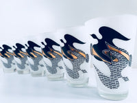 Load image into Gallery viewer, Gay Fad Glass Mid-Century Mod Birds In Flight Glasses (Set of 6)
