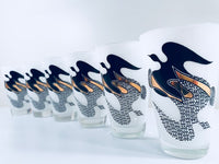 Load image into Gallery viewer, Gay Fad Glass Mid-Century Mod Birds In Flight Glasses (Set of 6)
