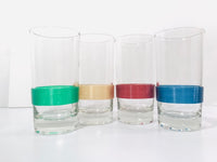 Load image into Gallery viewer, Federal Glass Art Deco Ribbed Rainbow Band Highball Glasses (Set of 4)
