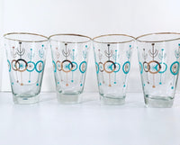 Load image into Gallery viewer, Libbey Nordic Turquoise and 22-Karat Gold Glasses (Set of 4)
