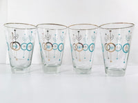 Load image into Gallery viewer, Libbey Nordic Turquoise and 22-Karat Gold Glasses (Set of 4)
