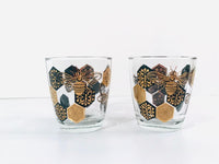 Load image into Gallery viewer, Libbey Black and 22 Karat Gold Bee and Honeycomb Glasses (Set of 2)

