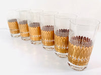 Load image into Gallery viewer, Pasinski Signed Mid-Century 22-Karat Gold and Filigree Highball Glasses (Set of 6)
