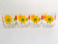 Load image into Gallery viewer, Libbey Mid-Century Retro Flower Power Glasses (Set of 4)
