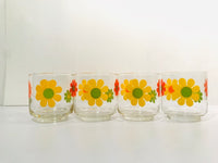 Load image into Gallery viewer, Libbey Mid-Century Retro Flower Power Glasses (Set of 4)
