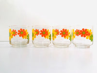 Load image into Gallery viewer, Libbey Mid-Century Retro Flower Power Glasses (Set of 4)
