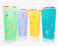Load image into Gallery viewer, Bartlett Collins Mid-Century Atomic North Star Tall Collins Cocktail Glasses (Set of 4)
