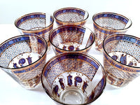 Load image into Gallery viewer, Georges Briard Signed Mid-Century Wet Your Whistle Double Old Fashion Glasses (Set of 7)
