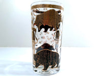 Load image into Gallery viewer, Hammacher Schlemmer Mid-Century Stock Market Bull and Bear Highball Glass
