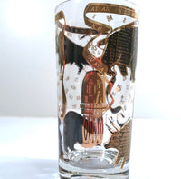 Load image into Gallery viewer, Hammacher Schlemmer Mid-Century Stock Market Bull and Bear Highball Glass
