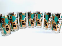 Load image into Gallery viewer, Georges Briard Signed Mid-Century It&#39;s In The Cards Glasses (Set of 7)
