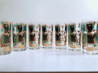Load image into Gallery viewer, Georges Briard Signed Mid-Century It&#39;s In The Cards Glasses (Set of 7)
