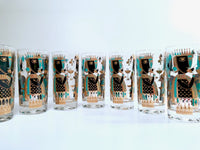 Load image into Gallery viewer, Georges Briard Signed Mid-Century It&#39;s In The Cards Glasses (Set of 7)
