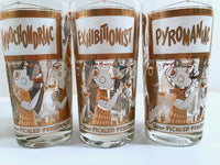 Load image into Gallery viewer, Georges Briard Signed Mid-Century Your Pickled Personality Highball Glasses (Set of 7)

