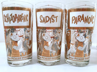 Load image into Gallery viewer, Georges Briard Signed Mid-Century Your Pickled Personality Highball Glasses (Set of 7)
