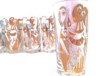 Load image into Gallery viewer, Georges Briard Signed Mid-Century Your Pickled Personality Highball Glasses (Set of 7)
