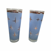 Load image into Gallery viewer, Bartlett Collins Mid-Century Atomic North Star Tall Collins Cocktail Glasses (Set of 2)
