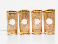 Load image into Gallery viewer, Culver Signed Mid-Century Aurora Golden Glasses (Set of 4)
