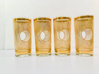 Load image into Gallery viewer, Culver Signed Mid-Century Aurora Golden Glasses (Set of 4)
