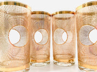 Load image into Gallery viewer, Culver Signed Mid-Century Aurora Golden Glasses (Set of 4)

