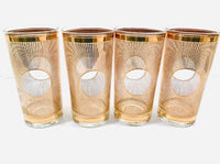 Load image into Gallery viewer, Culver Signed Mid-Century Aurora Golden Glasses (Set of 4)
