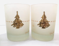 Load image into Gallery viewer, Georges Briard Signed Gold Snowflake Tree Double Old Fashion Glasses (Set of 4)
