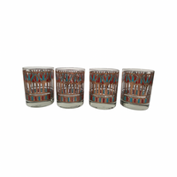 Load image into Gallery viewer, Georges Briard Signed Mid-Century Egyptian Palm Double Old Fashion Glasses (Set of 4)
