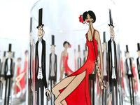 Load image into Gallery viewer, Cera Glass Signed Mid-Century Black Tie Event-All That Jazz Double Old Fashion Glasses (Set of 6)
